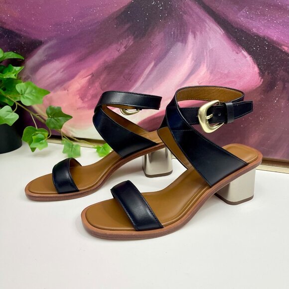 Vince Women's Dalia Strappy Block Heel Sandals in Black Size 6.5 - Picture 5 of 16